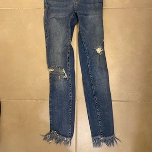 Free people frayed hem jeans